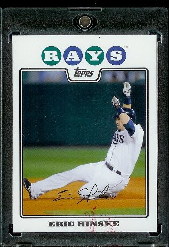 Eric Hinske - Tampa Bay Rays - 2008 Topps Updates & Highlights Baseball Card in Protective Screw Down Display Case!
