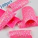 350buy 100 Pcs Glitter Nail Tips Stunning Glitter Super Pink Acrylic French False Nail Art Tips