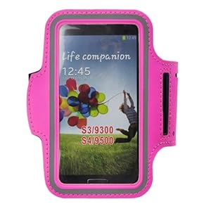 BisLinks® Reflective Adjustable Sports Running Exercise Armband- Pink - For Your Galaxy S3 & S4