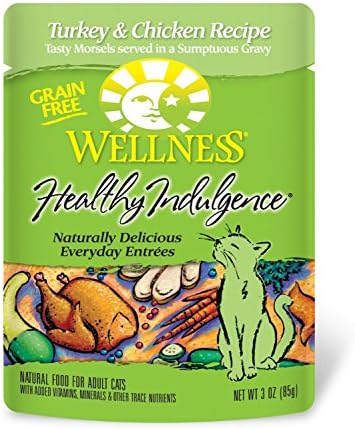 Variety Wellness Healthy Indulgence Cat Food, 3oz x 6pks, 2 Turkey & Chicken, 2 Turkey & Duck, 2 Chicken & Chicken Liver