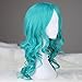 Miss U Hair Girl Long Curly Bluish Green Anime Cosplay Full Wig Synthetic Party Hair C043