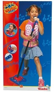 Simba 106832195  - My Music World, Microfono con asta regolabile, 95 - 130 cm