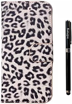 inShang iPhone6 Case 4.7 inch Fashion Leopard Print Case Pouch Stand Case Cover for iPhone 6 4.7" Leather Folio Wallet Case design + 1pc High end class business stylus Pen