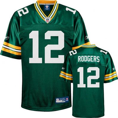 Reebok Aaron Rodgers Green Bay Packers Green Authentic Jersey Size 50