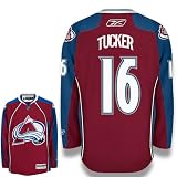TUCKER #16 Colorado Avalanche RBK Premier NHL Hockey Jersey by Reebok (NHLPA Certified Custom Sewn Authentic Twill)