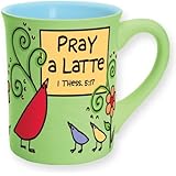 Enesco Faith and Grace Mug by Gregg Gift, Pray a Late, 4.5-Inch