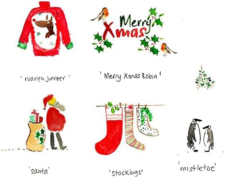 10 Classic Christmas Cards Santa Claus Greeting Cards from GayaCards , Give a Special Festive Card to your Friends , Family , or Loved One this 2016 Christmas! ( Pack of 10 )