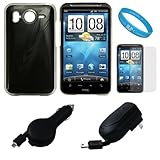 Black Metallic Crystal Hard Protector Snap On Case Cover for HTC Inspire 4G ....