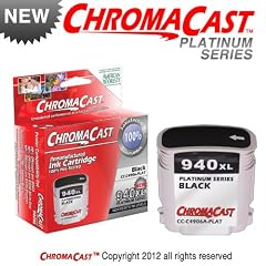 New Chromacast Platinum Series 940XL Black Ink Cartridge (Compatible for HP C4906AN)