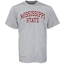 Mississippi State Bulldogs Ash Vertical Arch Logo T-shirt