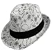514pUOprrKL. AA75  GREY FEDORA WITH BLACK FLORAL STITCHING