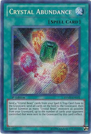 Yu-Gi-Oh! - Crystal Abundance (RYMP-EN051) - Ra Yellow Mega-Pack - 1st Edition - Secret Rare