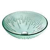 Vigo Industries VG07006 Icicles Glass Bathroom Vessel Sink, Clear