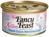 Fancy Feast Gourmet Kitten Food, Tender Ocean Whitefish Feast, 3-Ounce Cans (Pack of 24)