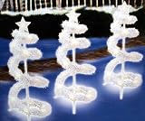 Set of 3 Glistening 2' Spiral Christmas Trees Yard Art 60 Lights #ES69-718