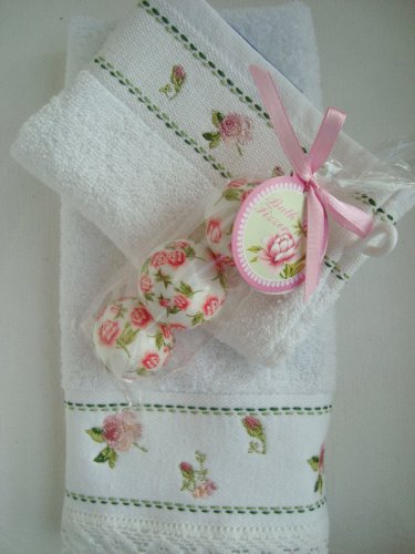 Geschenkset Set G&auml;stetuch, Waschhandschuh Luxusfrottee Morgenstern \"Mein Landhaus\&q Preisvergleich