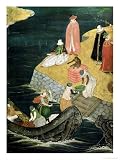 The Arrival of the Portuguese in Japan, Detail of Loading Cargo from a Namban Byobu Screen Giclee Poster Print by Japanese School, 18x24