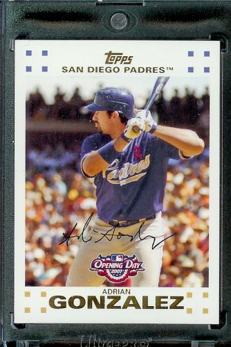 2007 Topps Opening Day #6 Adrian Gonzalez San Diego Padres - Mint Condition - Shipped in Protective Display Case !