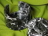 Black Zebra Marble 6 Pc Drink Coasters Set Table Placemats Felt Bottom Makes Great Gift Idea