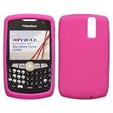 Soft Gel Protector Skin Cover (Faceplate/Snap On) Rubber Cell Phone Case for RIM Blackberry Curve 8350i Sprint,Nextel - Hot Pink