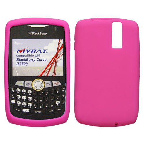 Best Price Soft Gel Protector Skin Cover (Faceplate/Snap On) Rubber Cell Phone Case for RIM Blackberry Curve 8350i Sprint,Nextel - Hot Pink