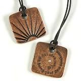 Unisex Sunshine Pewter Token Pendant with 19