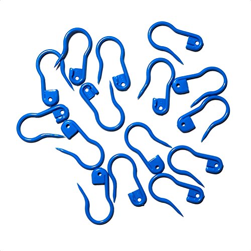 Knitting Crochet Locking Stitch Markers [pack of 15] - 6Patch (Blue)