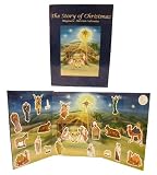 Kurt Adler 8-1/2-Inch by 11.45-Inch Nativity Advent Calendar Magnetic Book with 24-Figures