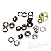 Set of 144, Size #00 Grommets (9.5mm), Antique Brass Color