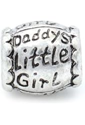 Pro Jewelry "Daddy's Little Girl" Barrel Bead Charm for Snake Chain Charm Bracelet