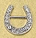 NEW SMALLER Horseshoe Grade A Rhinestone Ribbon Buckle