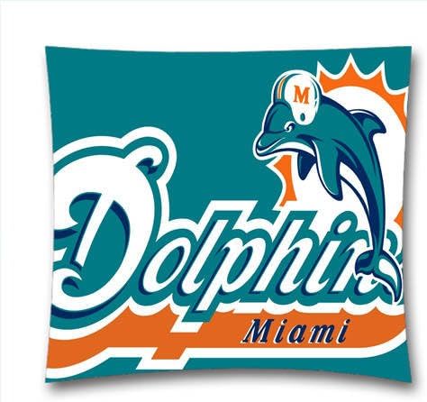 Art Sport Custom Pillows,NFL Team Pillows,Miami Dolphins Couch Pillows,Sofa Decor,Sport Fans Celebrations,Natural Cotton Linen Throw Pillows,Size 18x18Inches,