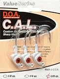 Doa - Jig Heads White / Red Eye 3/8 Oz 3 Pack
