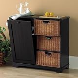 Kitchen Storage Table - Distressed Black by 