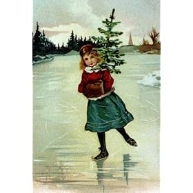 Buyenlarge 22223-9CG28 Christmas Ice Skate 28x42 Giclee on Canvas