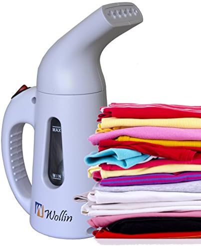 Home Garment &amp; Fabric Handheld Steamer - Portable, Lightweight Design &amp; Travel Size - Fast Heat Up - Ideal For Clothes, Curtains, Carpets - Spit Free - Auto Shut Off Safety Function - White