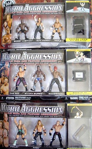 Childrens Toyshop  Toys : WWE Micro Aggression Series 8 - 3 Full Sets