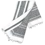 Arab Shemagh Kafiya Square Scarf, White & Black