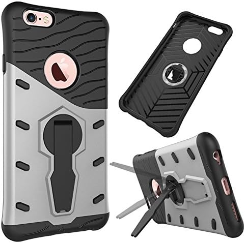 iPhone 6s Case,6 Case DAMPO [Ratary Kickstand][Hybrid Armor]Slim Fit Scratch Resist Heavy Duty Protection Dual Layer Case for Apple iPhone 6/6s 4.7"