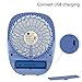 LP Mini USB Output Electric Fan Compact Easy To Carry for the Office , Home , Dorm , Study , Library , Games Room Outdoor Travel , Keep You Cool and Relaxed (Blue)