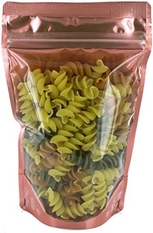 50 Dual Sides Clear/Neon Stand-up Zip Pouch (Small, Coral)