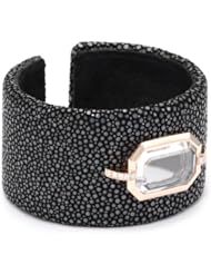 Ivanka Trump "Octagonal" Stingray Cuff with Rock Crystal and Diamonds