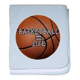 Baby Blanket Sky Blue Basketball Equals Life