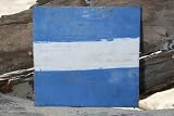 J NAUTICAL RUSTIC FLAG 8' X 8' - WOOD PANEL - NAUTICAL DECOR