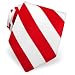 Red and White Stripe Extra long tie by Elite - Red Silk