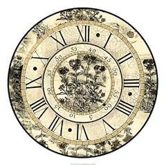 Kunstdruck 'Antique Floral Clock' von Vision Studio - Bildgr��e 50.8 cm Breite x H�he 50.8 cm