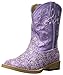 ROPER Toddler Girls Lavender Glitter Floral Square Toe Casual Boots Mid Calf - Purple