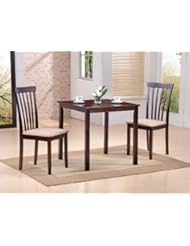 Home: Avery Space Saver 3pc Wood Dining Room Dinette Set - Dinette Direct