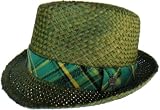 CHRISTYS CROWN SERIES JAMAICAN ME CRAZY 100% STRAW REX TOYO FEDORA PUNK ROCK GOLF LIMITED EDITION LIME GREEN