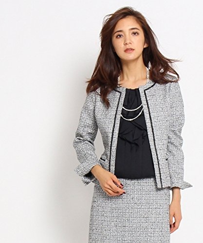 (インディヴィ) INDIVI [L]ブライトツイードジャケット 12749713